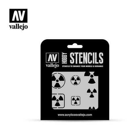 VALLEJO STENCIL Radioactivity Signs Stencil VLJST-SF005